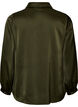Bluse mit Hemdkragen und V-Ausschnitt, Gr&uuml;n, Packshot image number 1