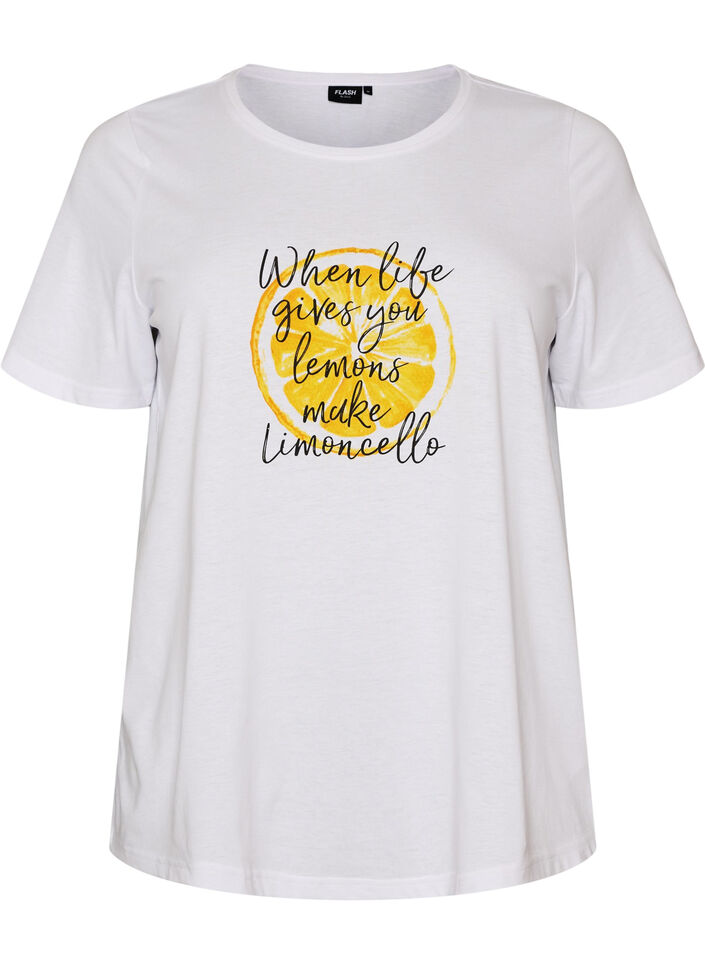 T-Shirt mit Print, Wei&szlig;, Packshot image number 0