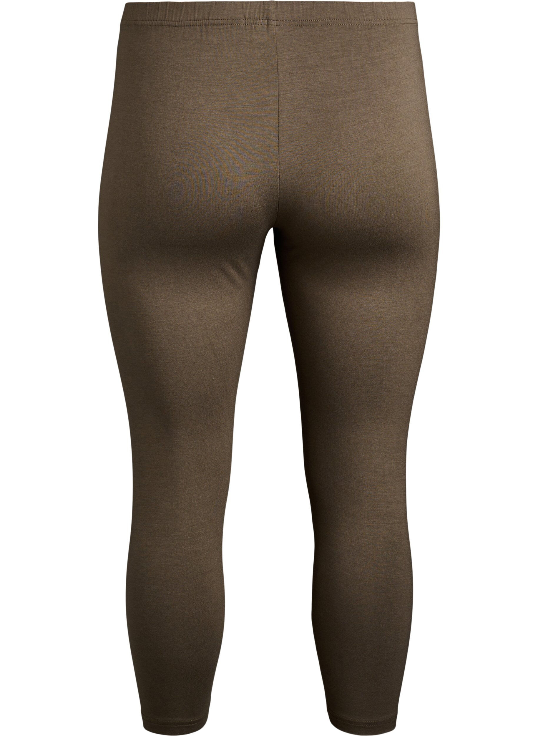 ZizziBasic 3/4 Leggings aus Viskose, Gr&uuml;n, Packshot image number 1