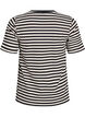 Gestreiftes T-Shirt mit gerippter Struktur, Schwarz, Packshot image number 1
