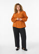 Bluse mit Längsstreifen, Orange, Model image number 1