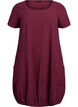 Kurzarm Kleid aus Baumwolle, Dunkles Bordeaux, Packshot image number 0