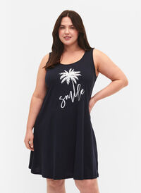 Ärmelloses Kleid aus Baumwolle mit A-Linie, Night Sky W. Smile, Model