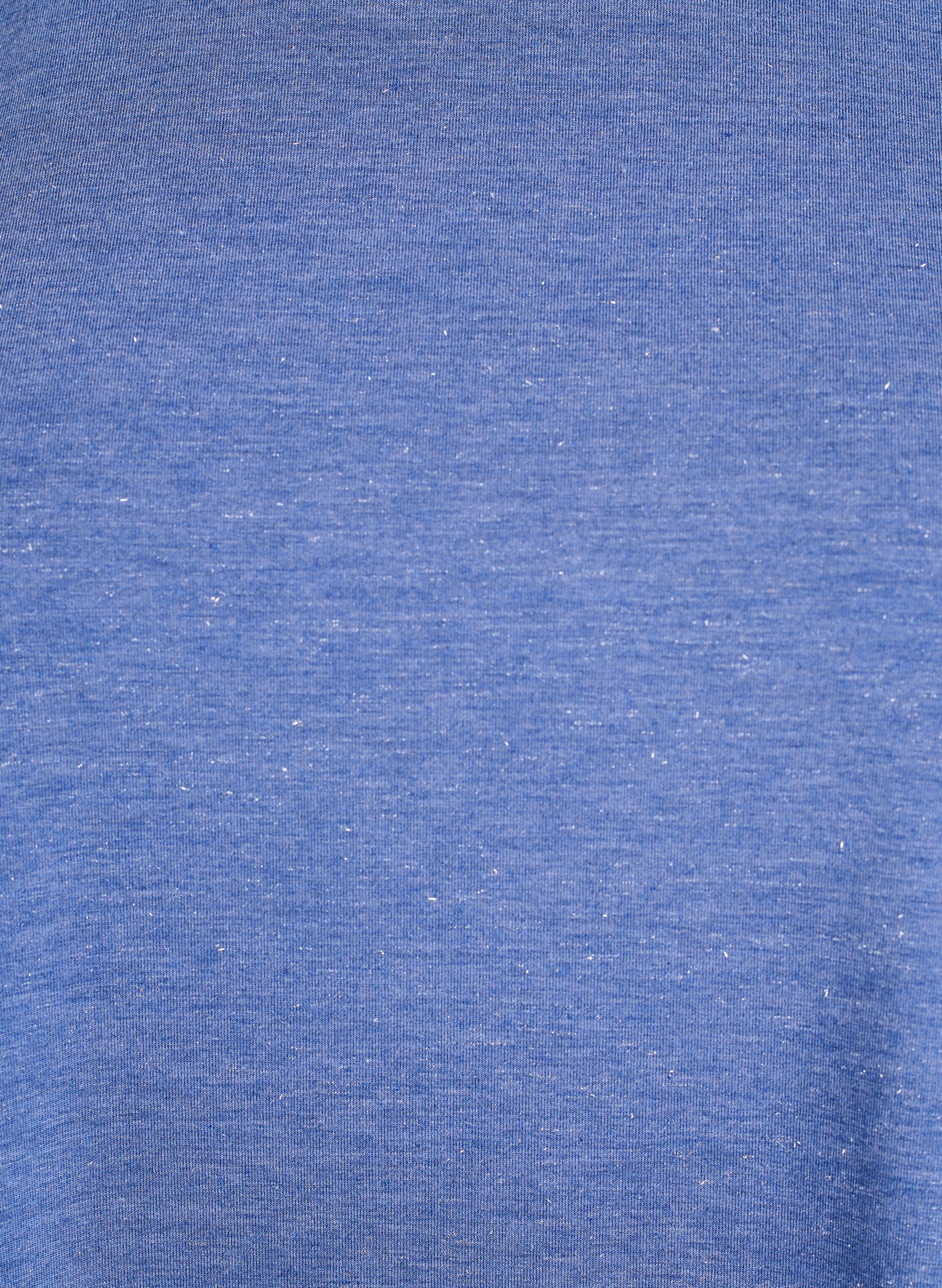ZizziT-Shirt mit Glitzer und kurzen Puff&auml;rmeln, Blau, Packshot image number 2