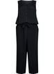 Ärmelloser Jumpsuit aus Viskose, Black, Packshot image number 0