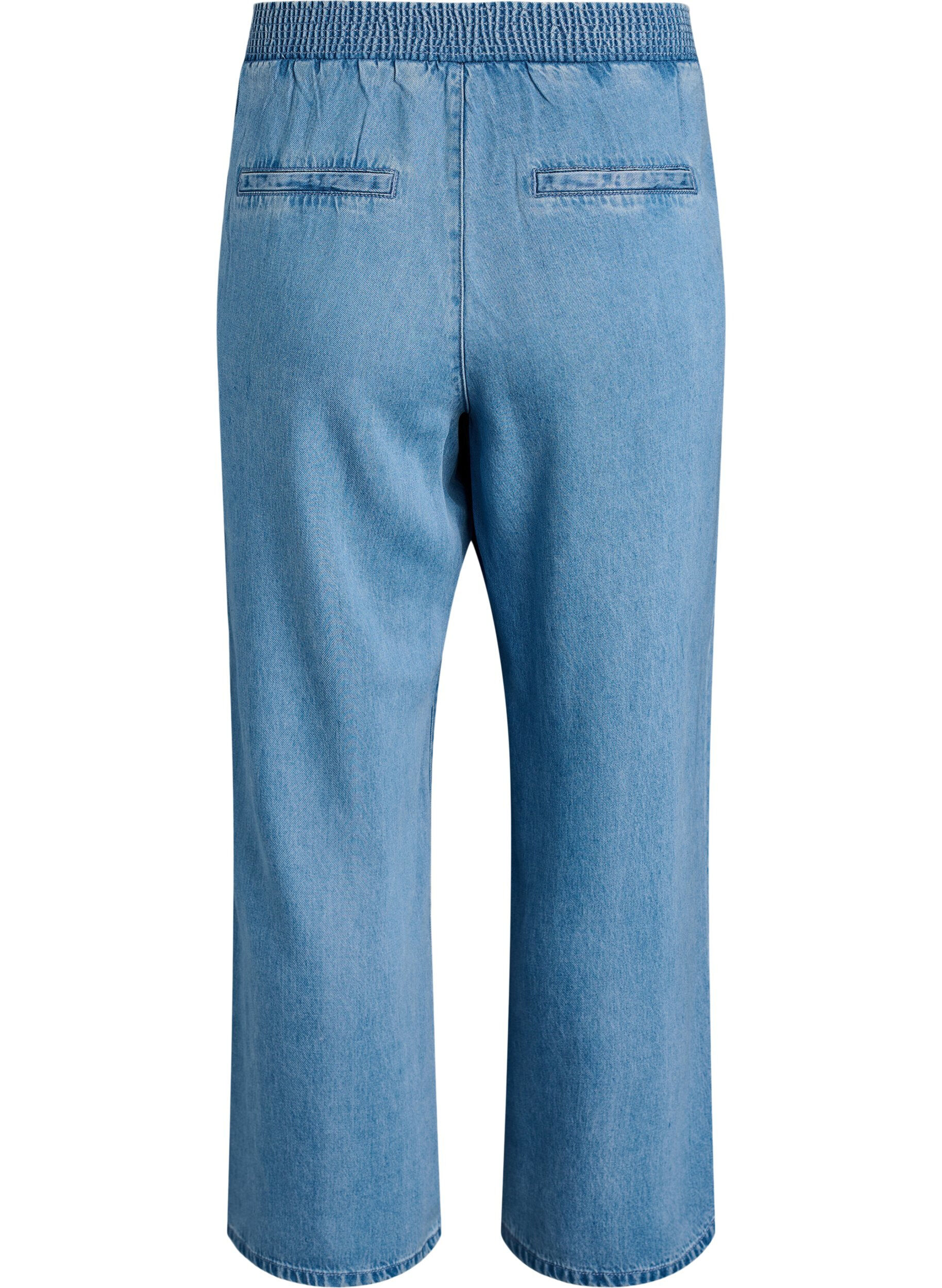 ZizziWeite Lyocellhose in Denim-Optik, Blau, Packshot image number 1