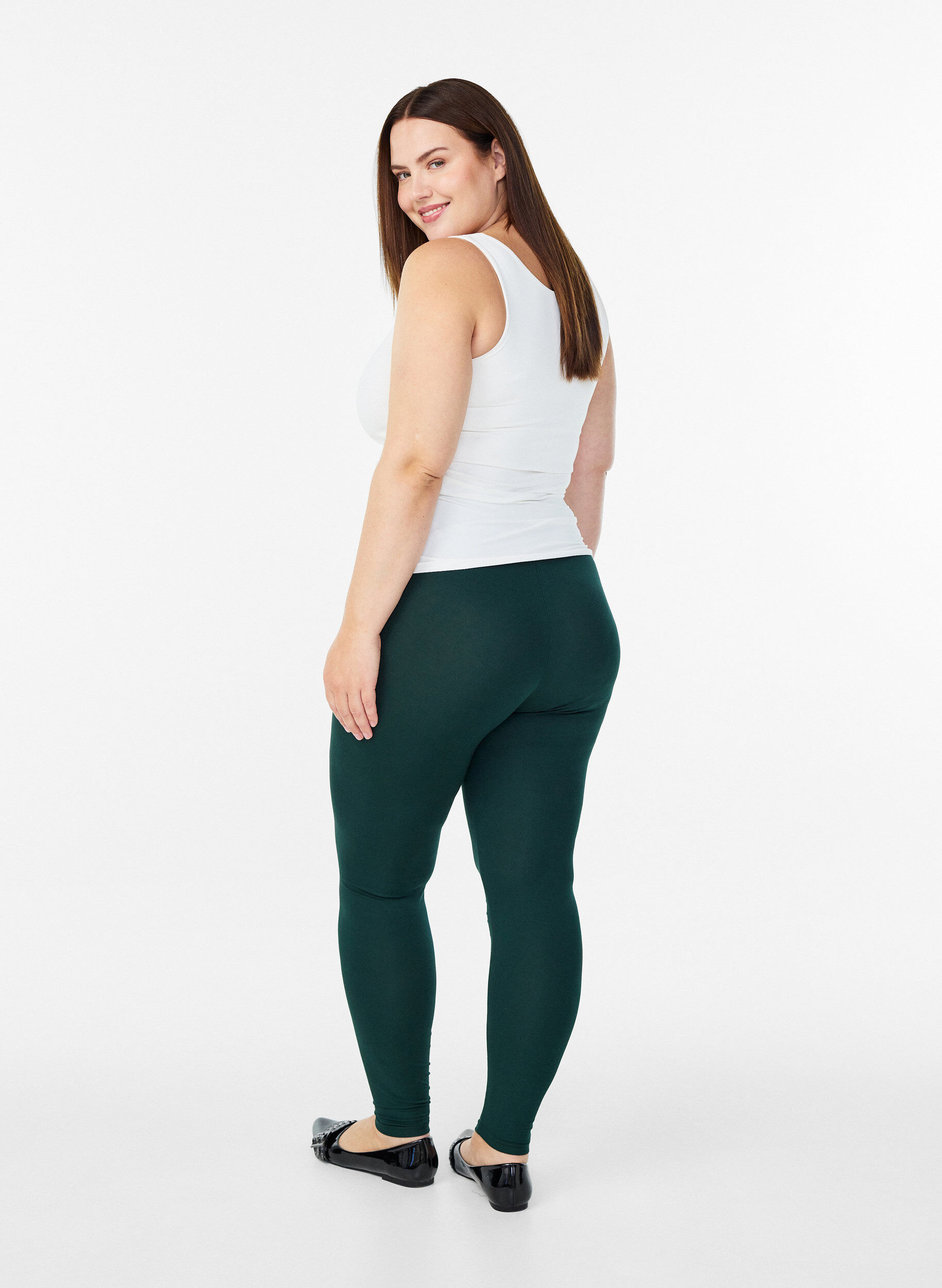 ZizziBasic-Leggings aus Viskose, Gr&uuml;n, Model image number 2