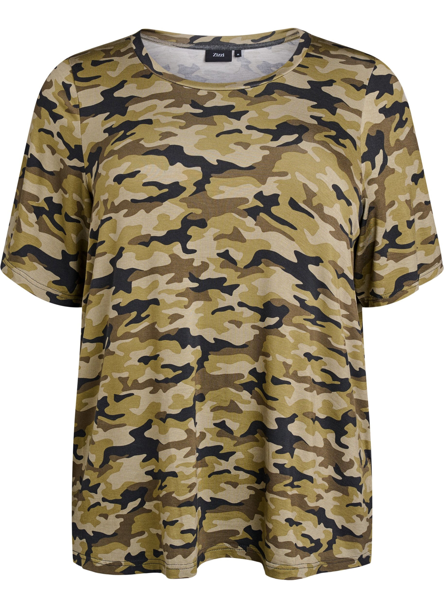ZizziT-Shirt mit TENCEL&trade; Lyocell und Tarnmuster, Gr&uuml;n, Packshot image number 0