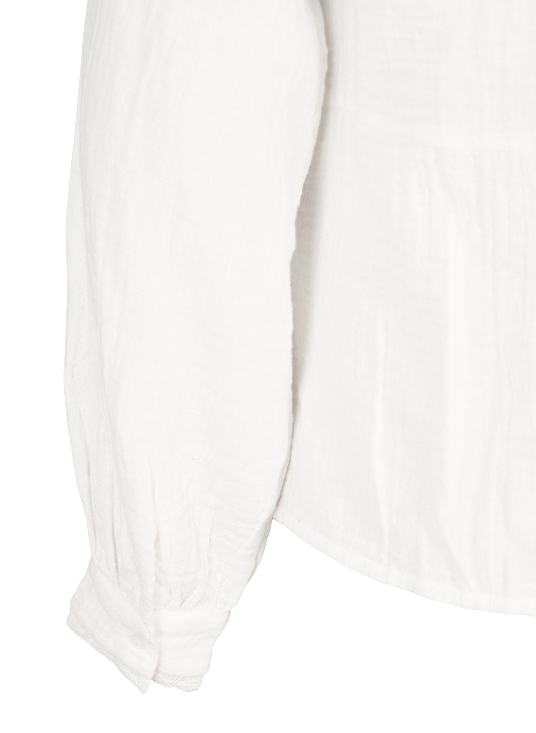 ZizziBaumwoll-Musselinbluse mit H&auml;keldetails, Vanille, Packshot image number 3