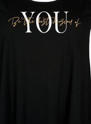 Ärmelloses Kleid aus Baumwolle mit A-Linie, Black W. YOU, Packshot image number 2