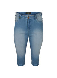 Hoch taillierte Amy Capri Jeans mit Super Slim Fit, Light blue denim, Packshot
