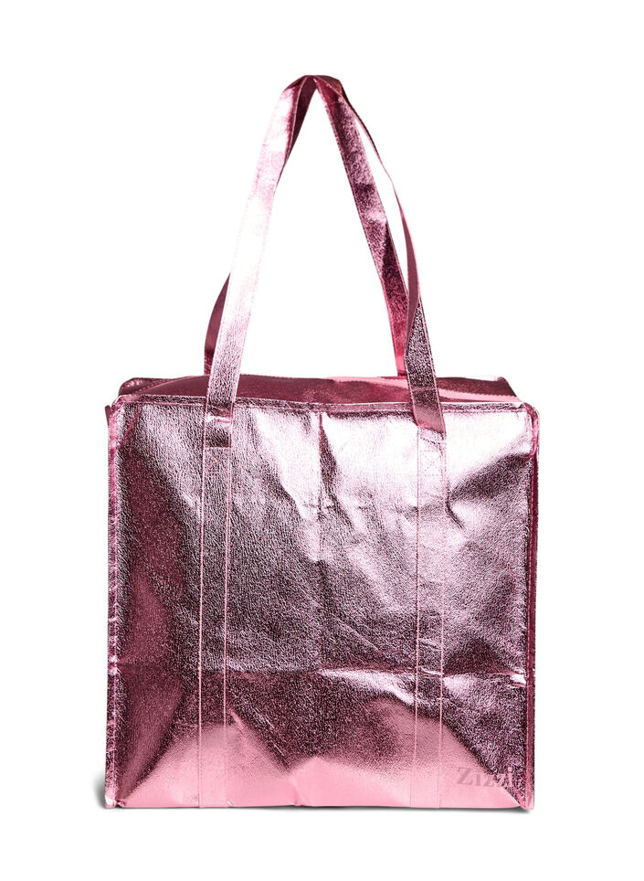Einkaufstasche mit Rei&szlig;verschluss, Rot, Packshot image number 1