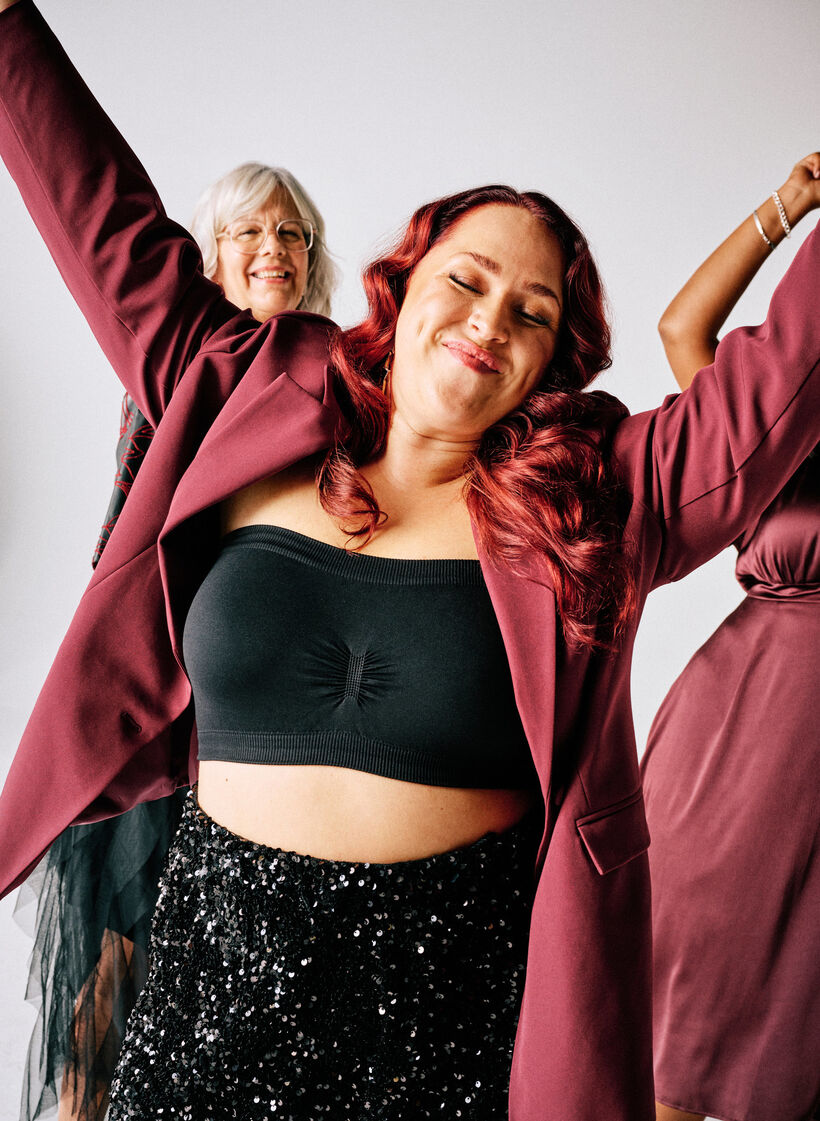 Klassischer Blazer mit Knopfverschluss, Rot, Image image number 0