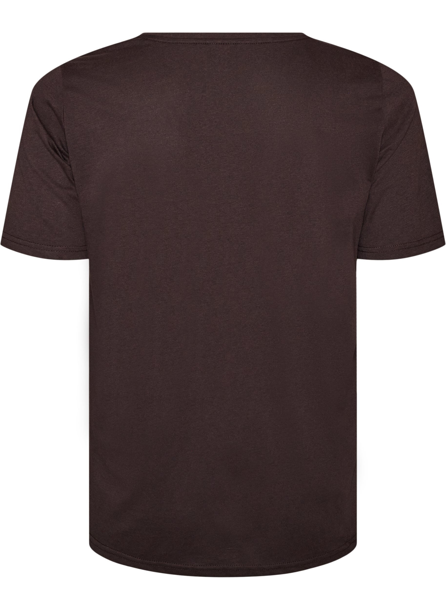 ZizziT-Shirt mit Print, Braun, Packshot image number 1