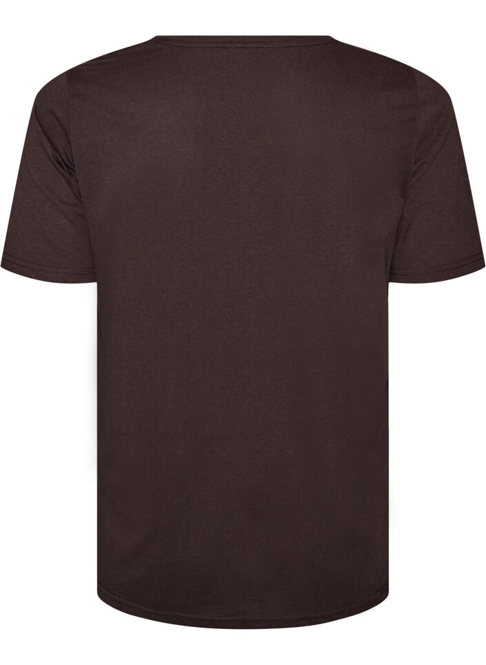 T-Shirt mit Print, Braun, Packshot image number 1