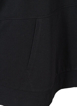 Langes Sweatshirt mit Kapuze , Black, Packshot image number 3