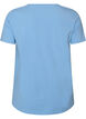 Einfarbiges basic T-Shirt aus Baumwolle, Blau, Packshot image number 1