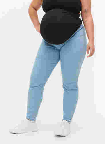 Schwangerschafts-Jeggings mit Taschen hinten, Light blue, Model image number 1
