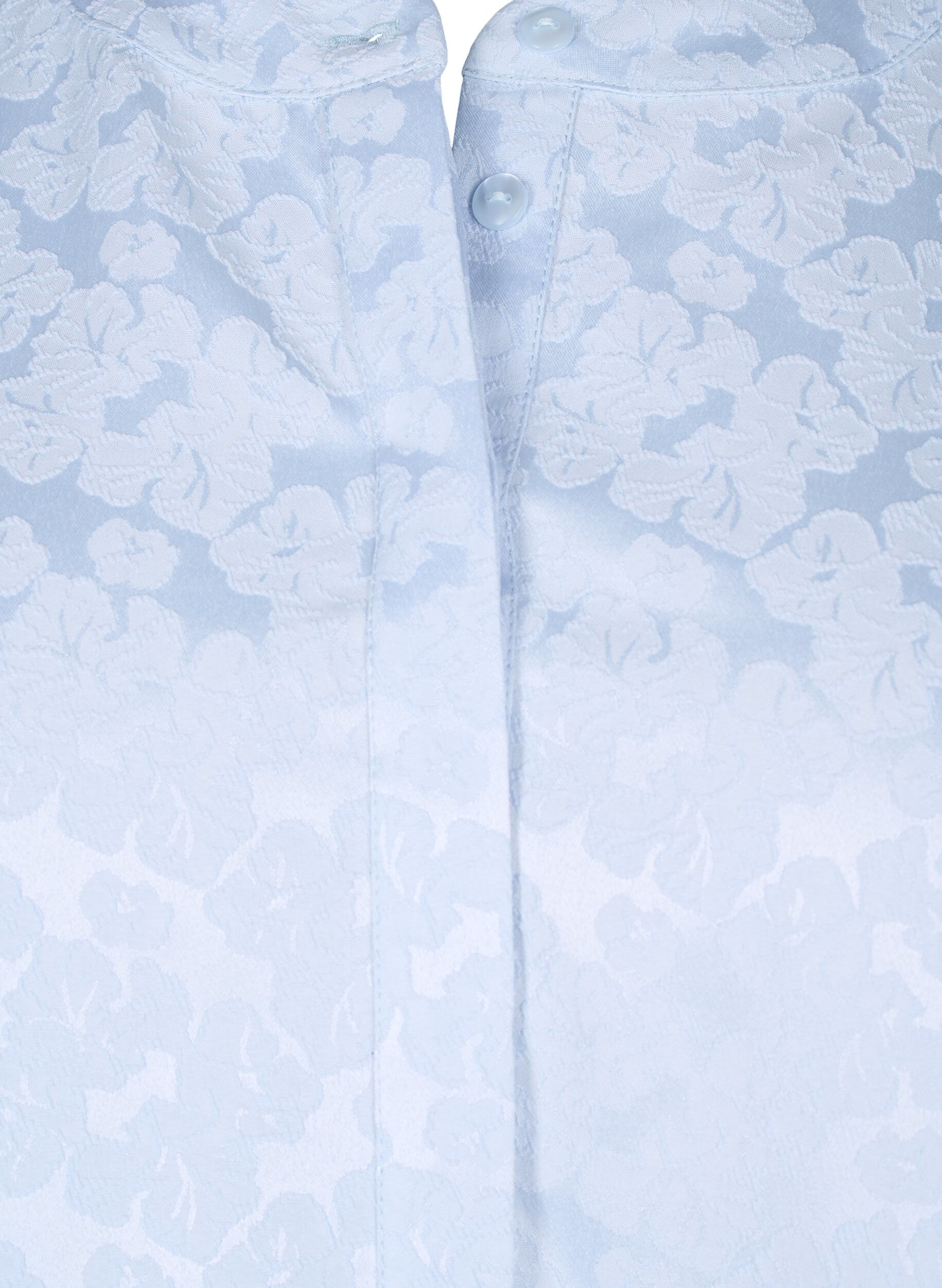 ZizziJacquardkleid mit langen &Auml;rmeln und R&uuml;schen, Blau, Packshot image number 2