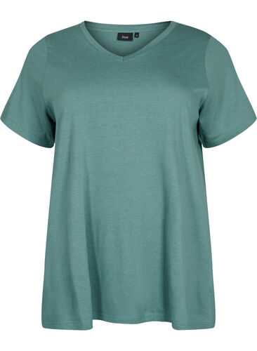 Kurzärmeliges T-Shirt mit A-Linie, Sea Pine, Packshot image number 0