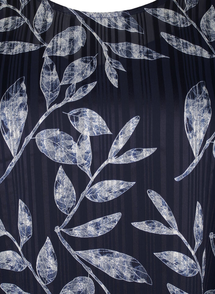 Kurzkleid mit Print und Rundhalsausschnitt, Ev.Blue Flower AOP, Packshot image number 2