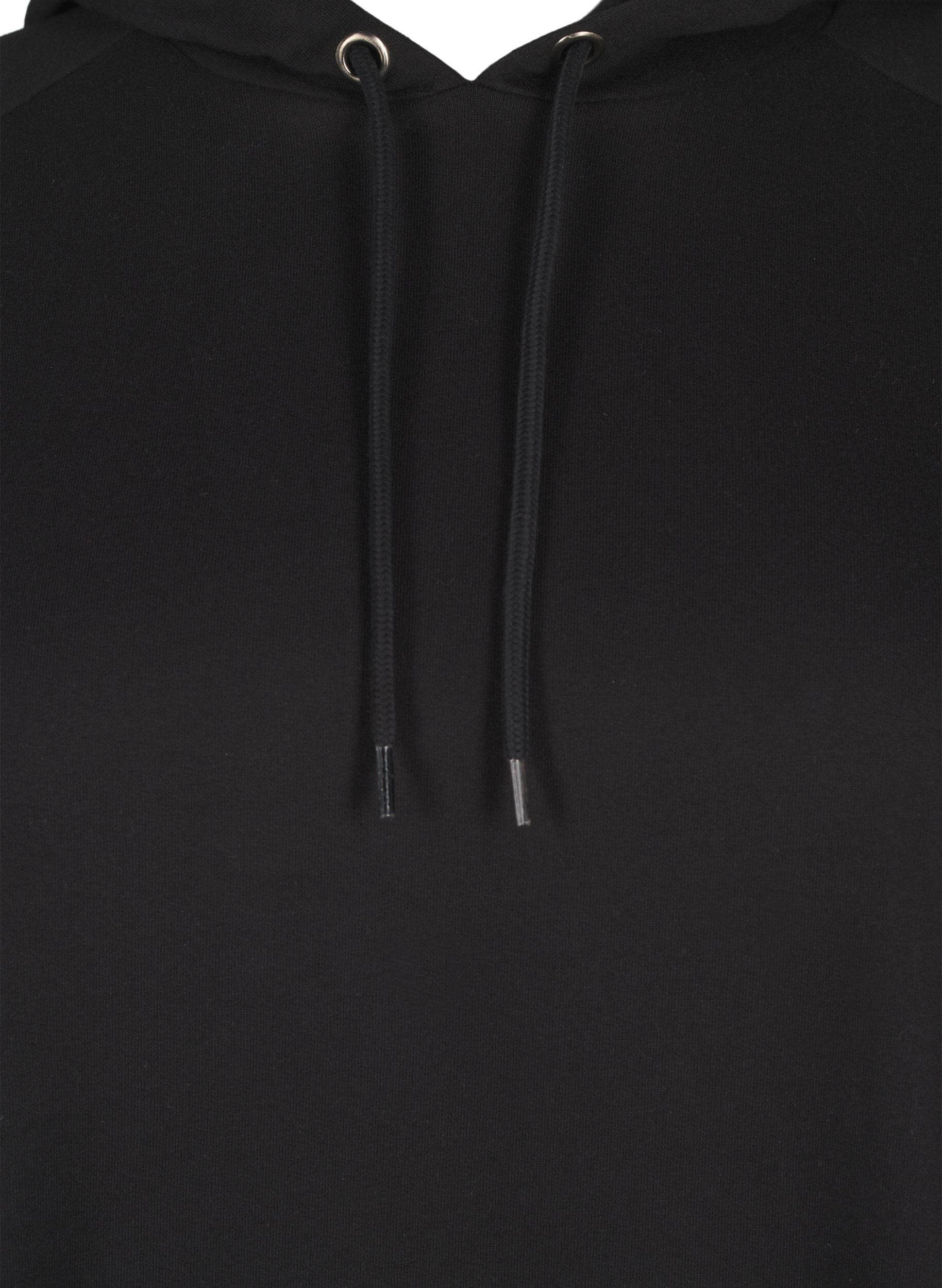 ZizziOversize-Sweatshirt mit Print an den &Auml;rmeln, Black w. Silver, Packshot image number 2