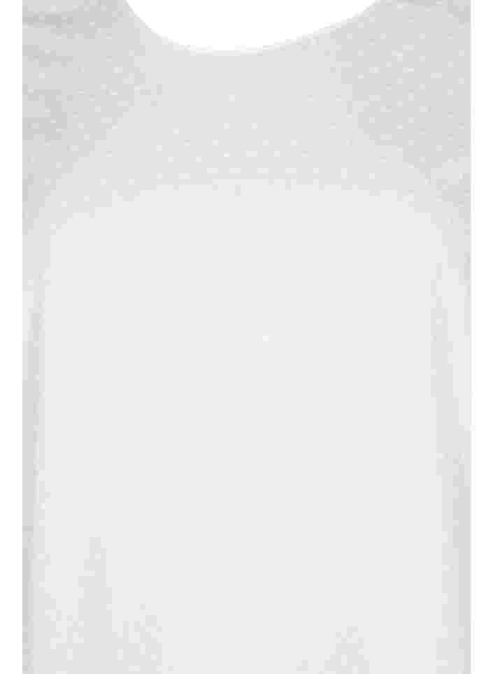 Strukturierte Viskosebluse mit Fledermausärmeln, Bright White, Packshot image number 2