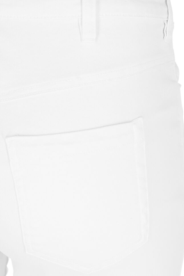 Hoch taillierte Amy Capri Jeans mit Super Slim Fit, Wei&szlig;, Packshot image number 3