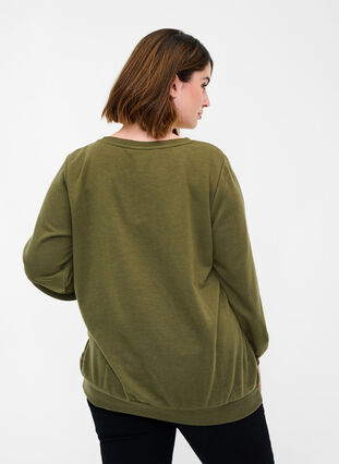 Sweatshirt mit Textprint, Ivy G w. Black AOP, Model image number 1
