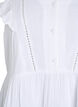 &Auml;rmellose Bluse aus Baumwoll-Musselin mit R&uuml;schen, Wei&szlig;, Packshot image number 2