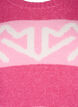 Gestreifter Strickpullover mit grafischem Muster, Raspberry Rose Comb, Packshot image number 2