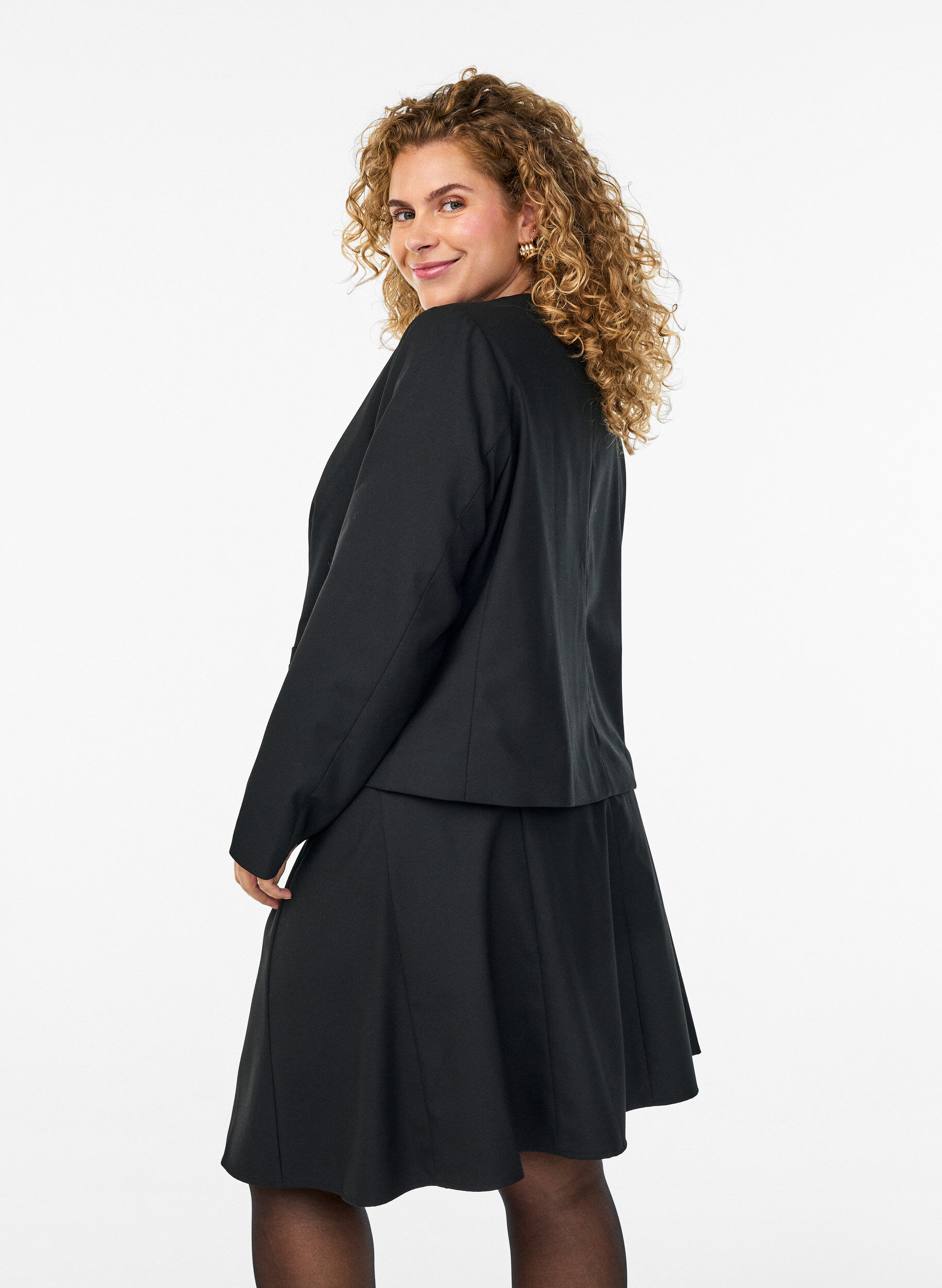 ZizziKurzer A-Linien-Rock, Schwarz, Model image number 2