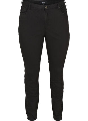 Hochtaillierte Extra Slim Nille Jeans, Black, Packshot image number 0