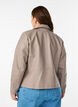 Bikerjacke aus Kunstleder, Beige, Model image number 2