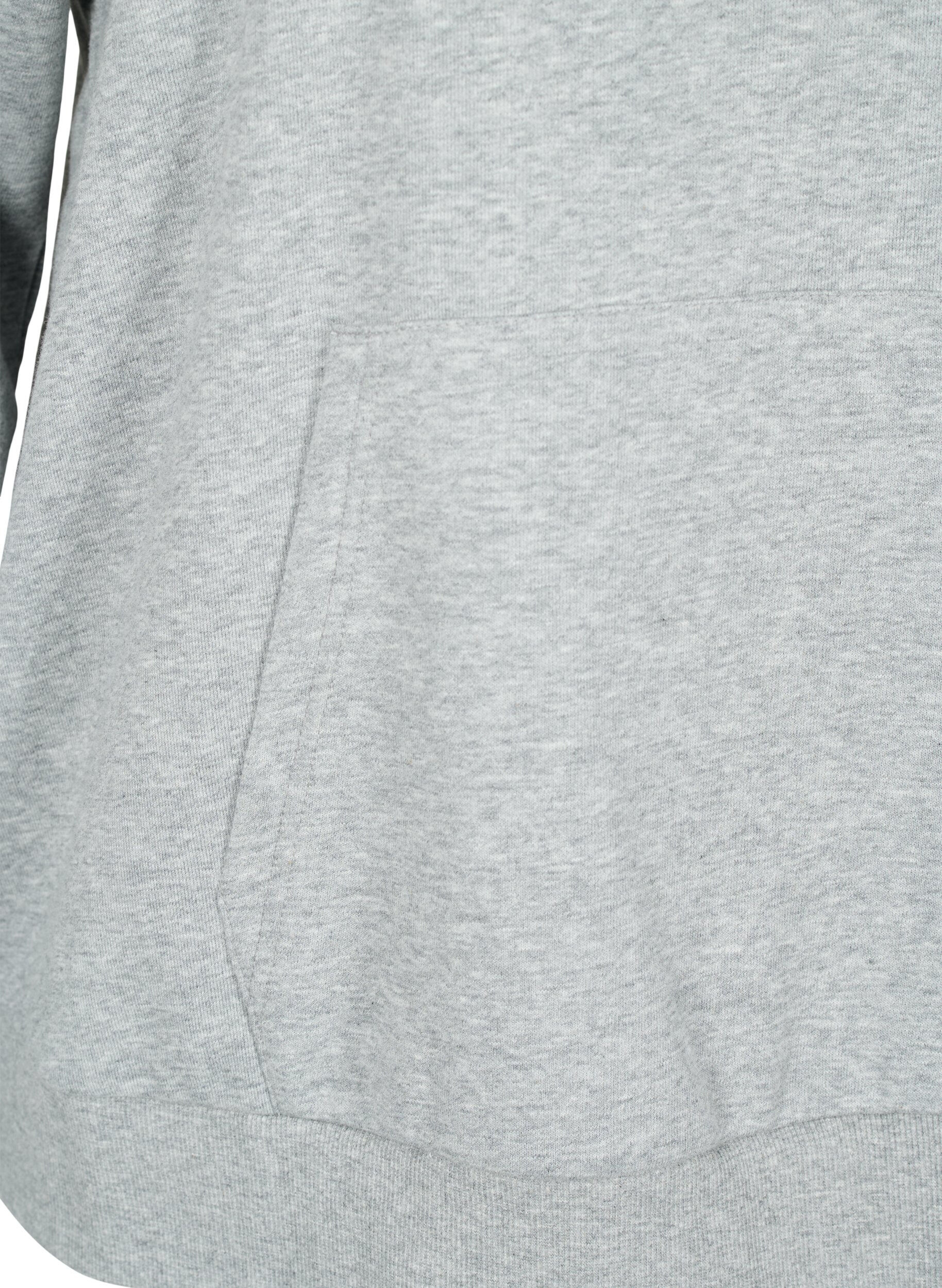 ZizziSweat-Hoodie, Light Grey Melange, Packshot image number 3