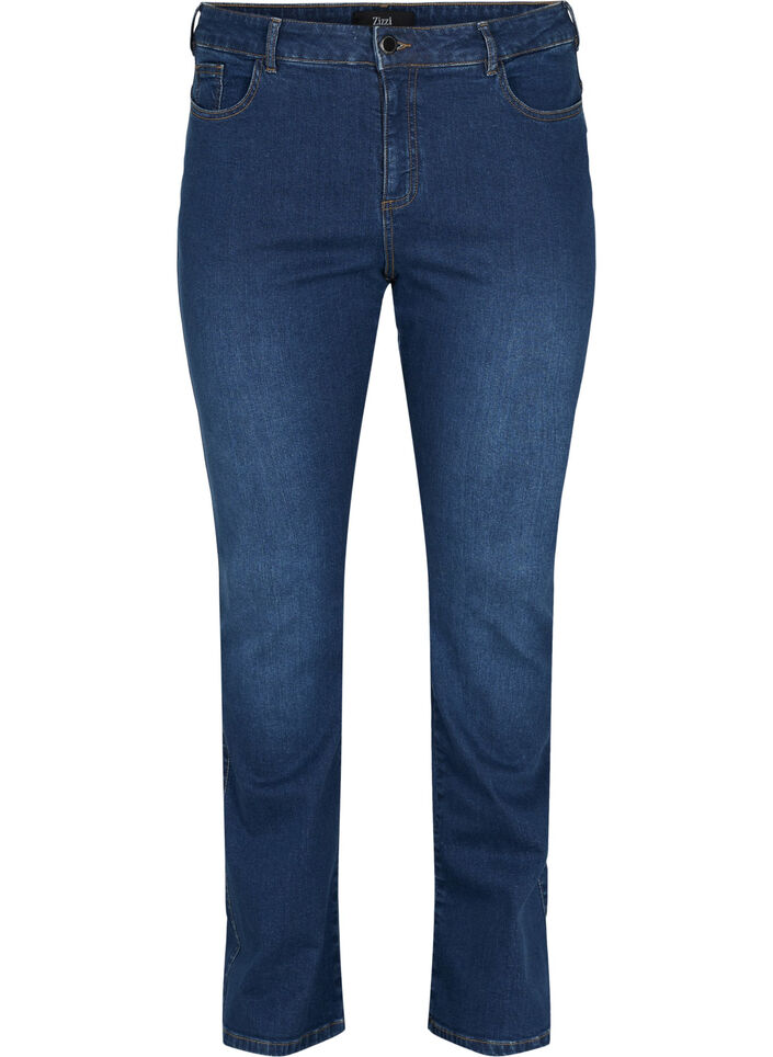 Hochtaillierte Ellen Bootcut Jeans, Dark blue, Packshot image number 0