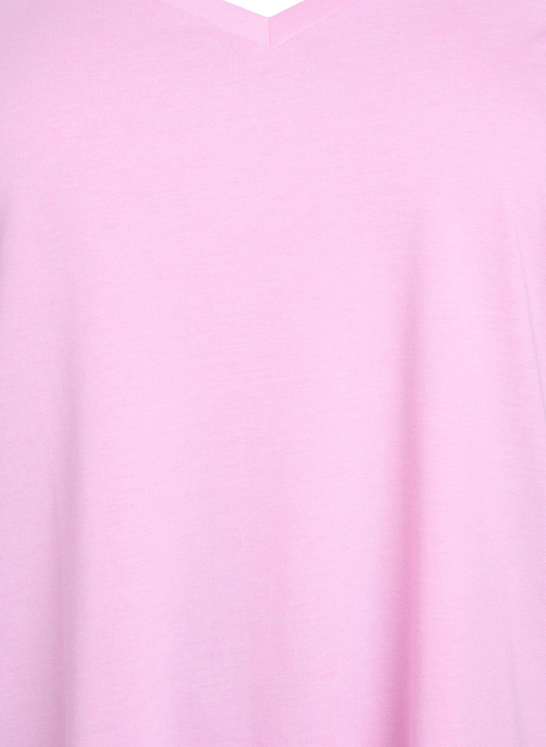 ZizziKurz&auml;rmeliges T-Shirt mit V-Ausschnitt, Pink, Packshot image number 2