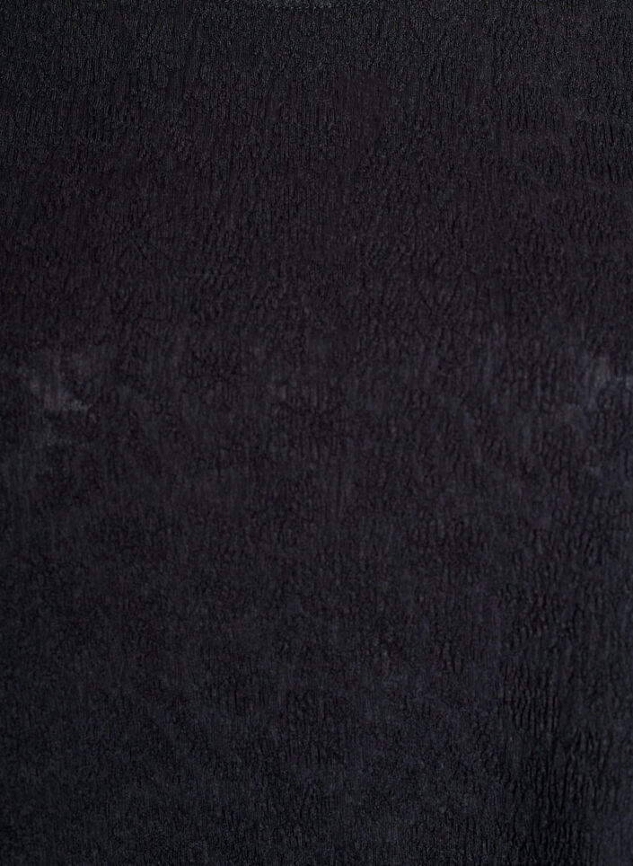 Strukturierte Bluse mit kurzen Ärmeln, Schwarz, Packshot image number 2