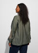 Bluse aus Viskose mit bestickten &Auml;rmeln, Gr&uuml;n, Model image number 2