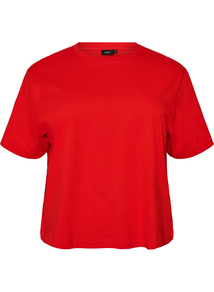 Kastiges T-Shirt aus Baumwolle, 0942, Packshot image number 0