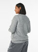 Pullover mit Perlenstickerei, Grau, Model image number 2