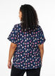 Bluse mit Struktur und kurzen &Auml;rmeln, Blau, Model image number 2