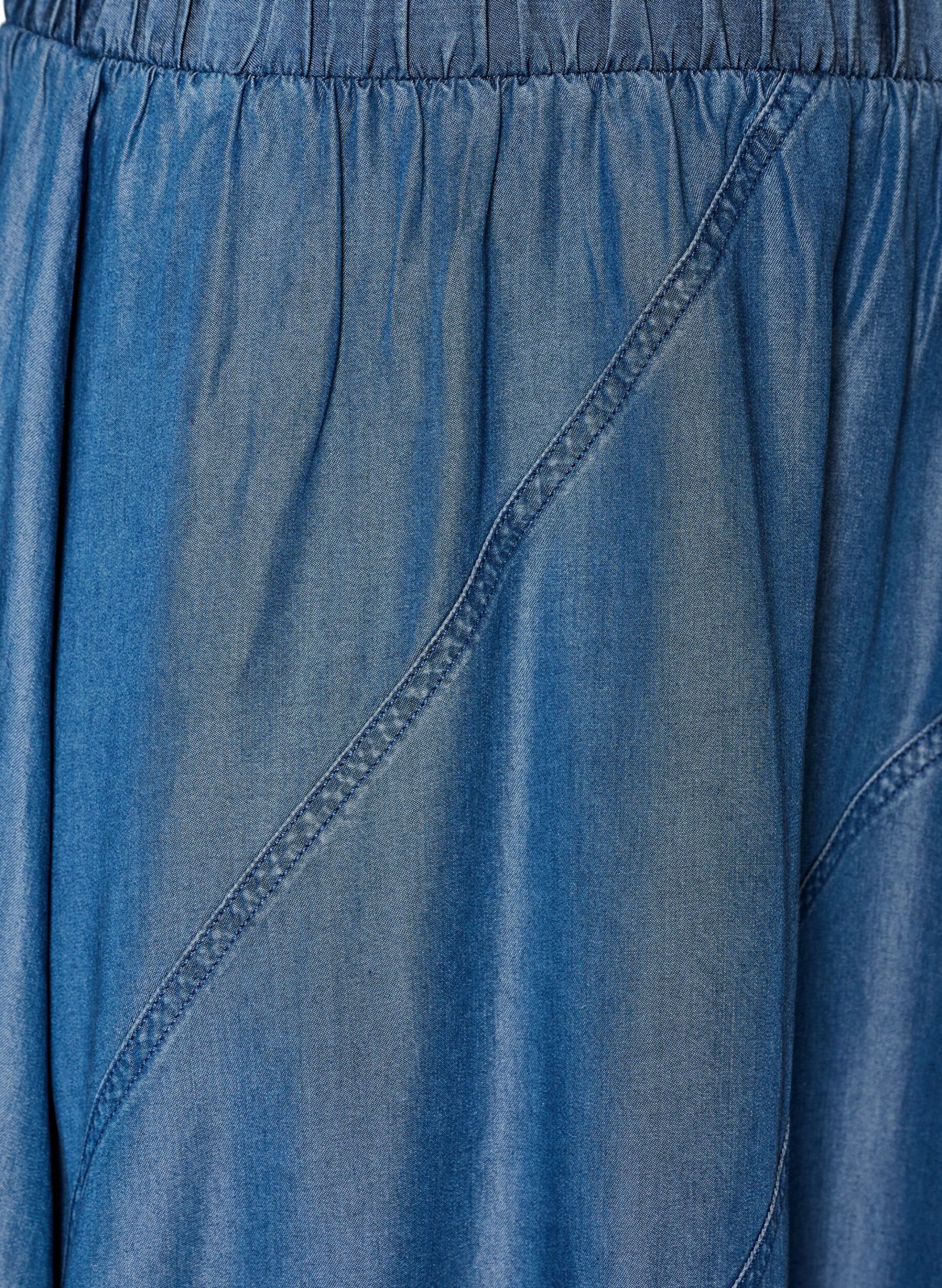 ZizziMaxirock in Denim-Optik aus TENCEL&trade; Lyocell, Blau, Packshot image number 2