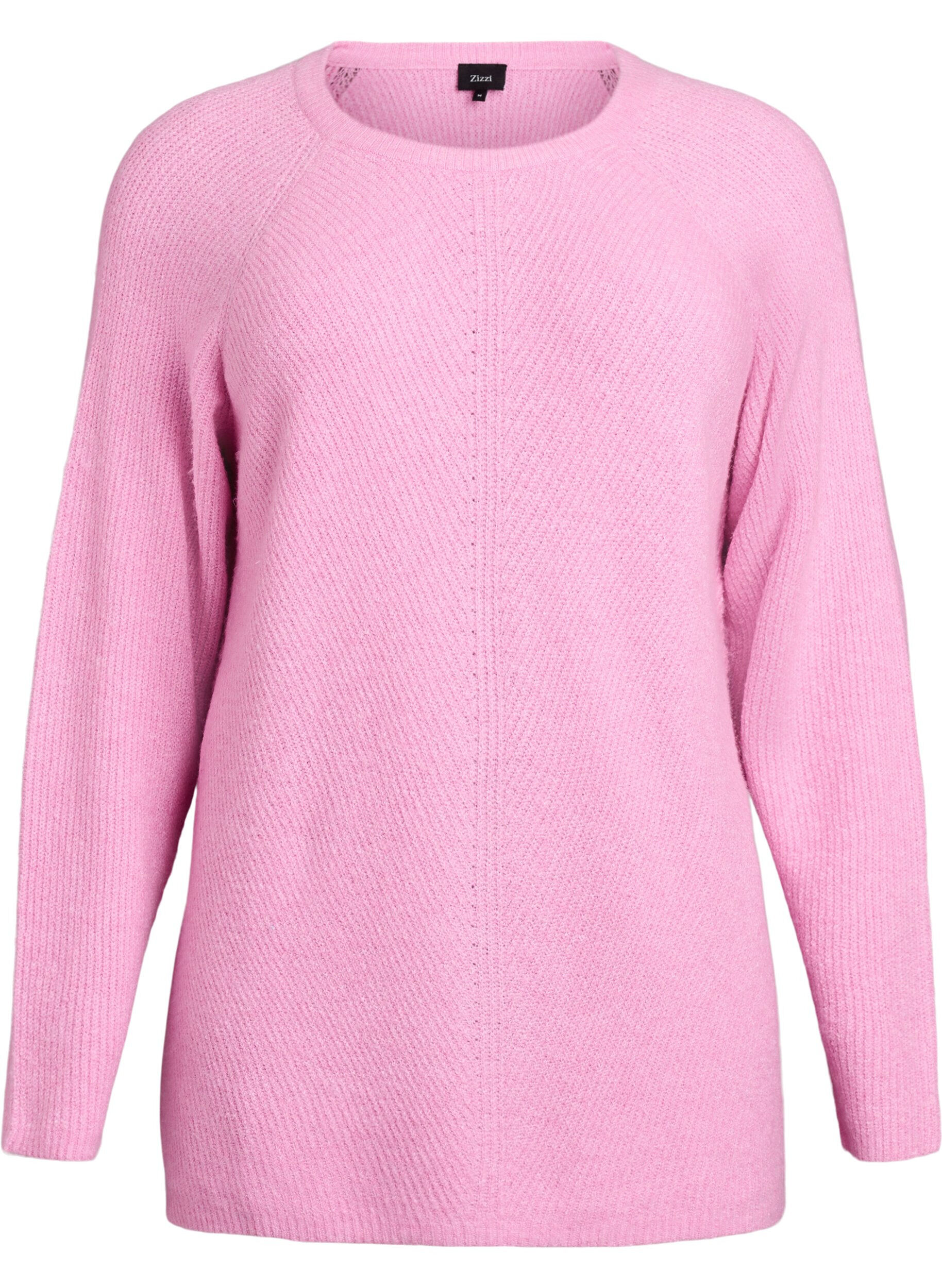 Strickpullover mit Diagonalmuster und Raglan&auml;rmeln
