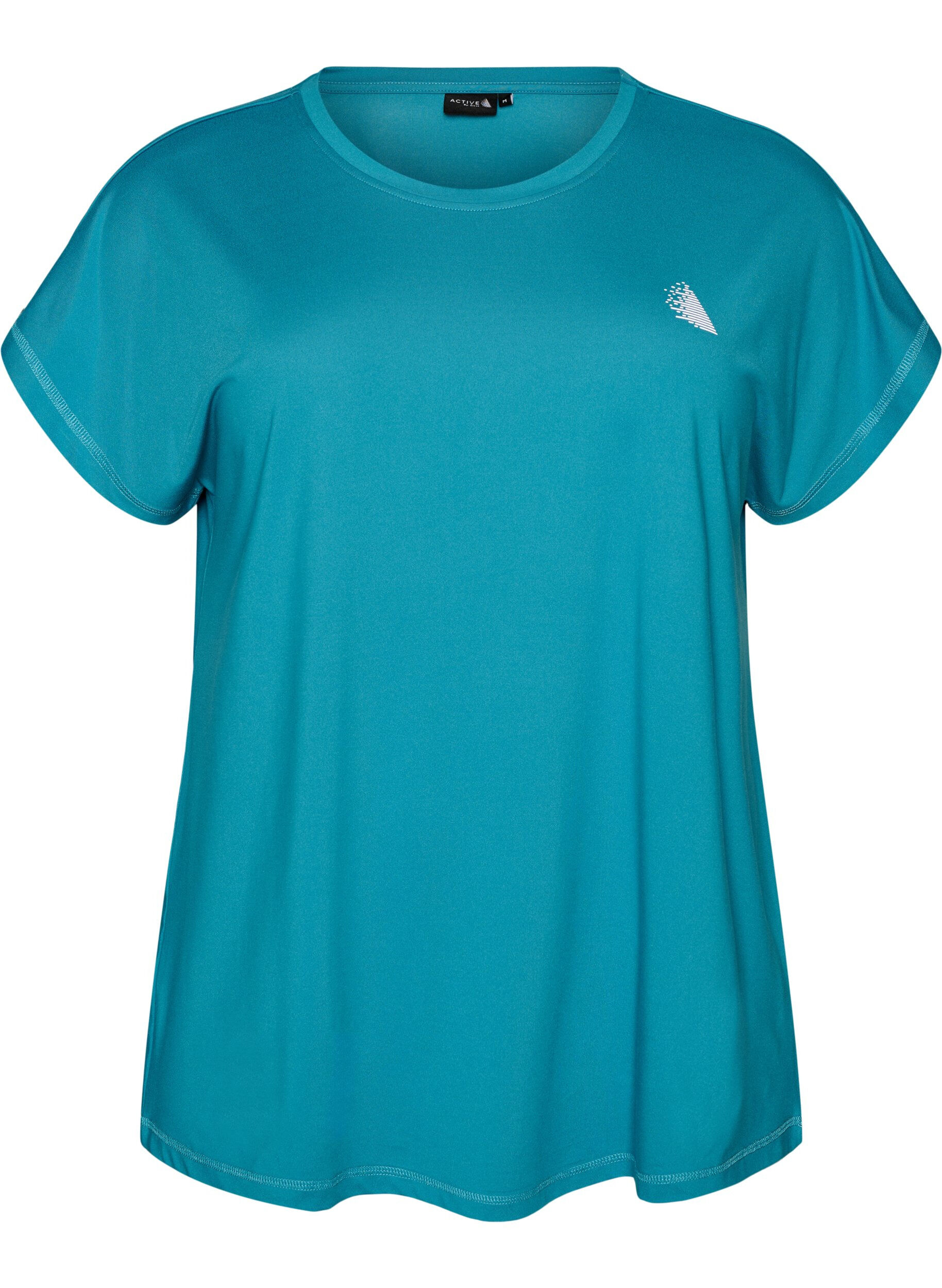 ZizziEinfarbiges Trainings-T-Shirt, Petrol, Packshot image number 0