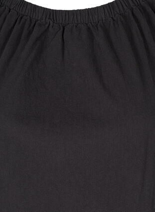 Baumwollkleid mit Spitze und kurzen Ärmeln, Black, Packshot image number 2