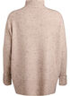 Strickpullover mit hohem Kragen und Punktemuster, Beige, Packshot image number 1