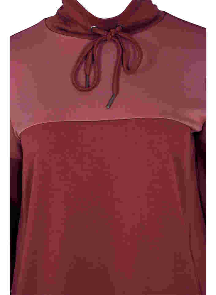Sweatkleid mit Colour-Block, Red Mahogany/RoseBr., Packshot image number 2