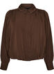 Bluse mit Ballonform und verdecktem Rei&szlig;verschluss, Braun, Packshot image number 0
