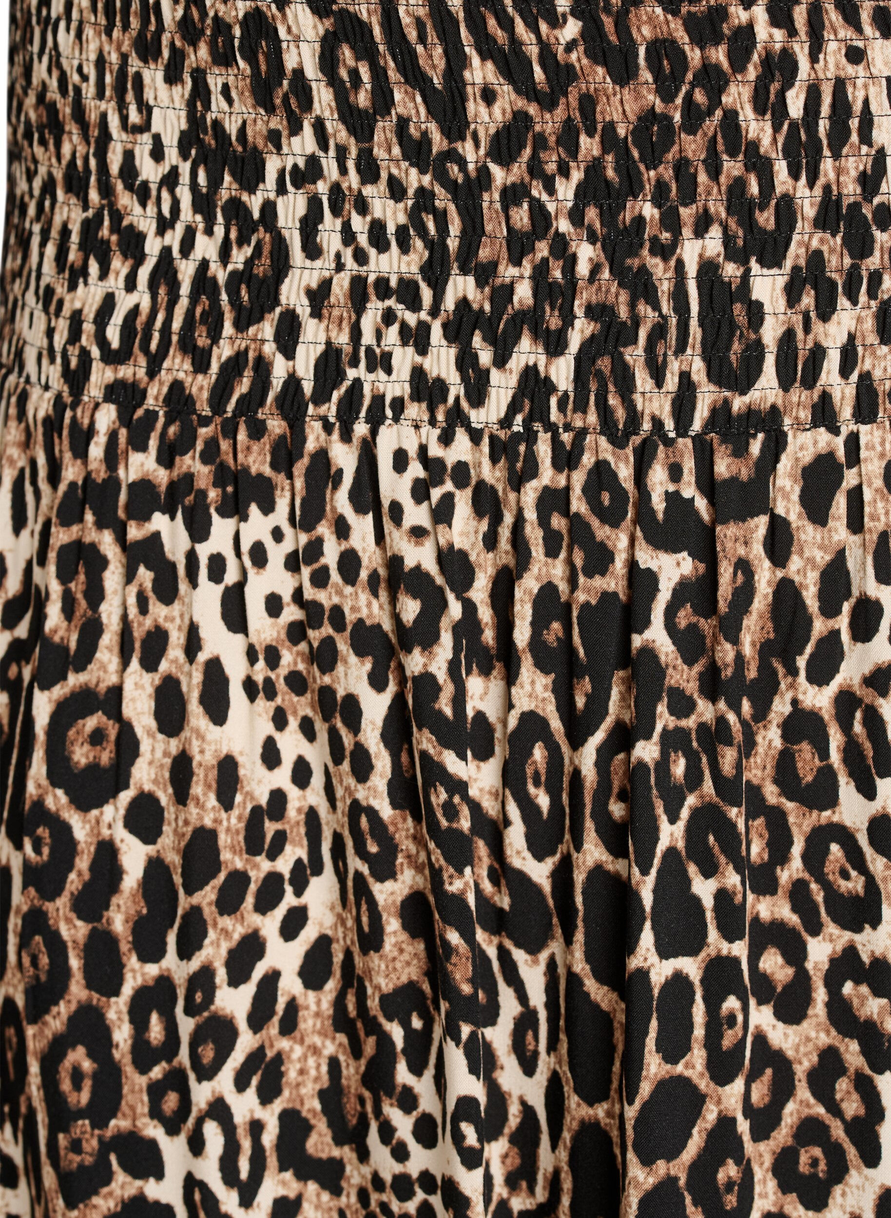 ZizziMaxirock aus Viskose mit Smok, Braun, Packshot image number 2